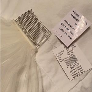 David’s Bridal chapel length ivory veil